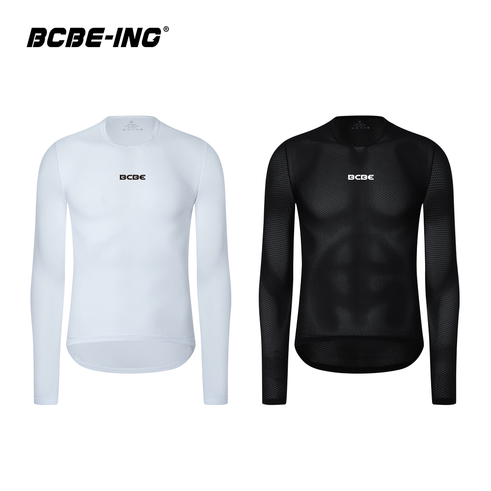 BCBE-ING 男性サイクリングベースレイヤー長袖メッシュ通気性速乾自転車下着 MTB ロードバイクアンダーシャツサイクリングベスト