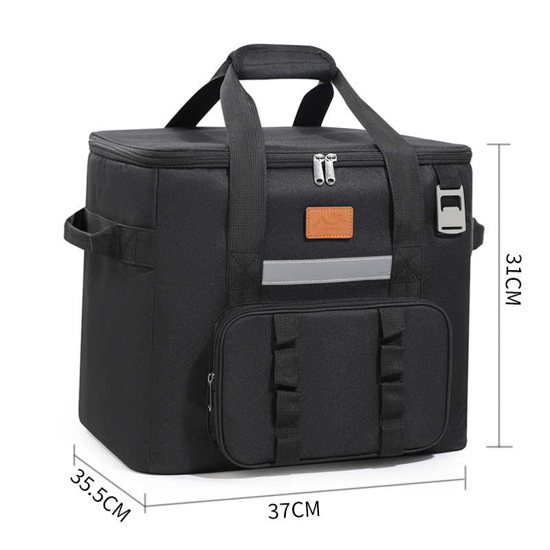 40L 保温食品キャリアバッグ 女性用 大型断熱クーラートート ジッパー付き ポータブル 漏れ防止 ピクニックバッグ キャンプ ビーチ用
