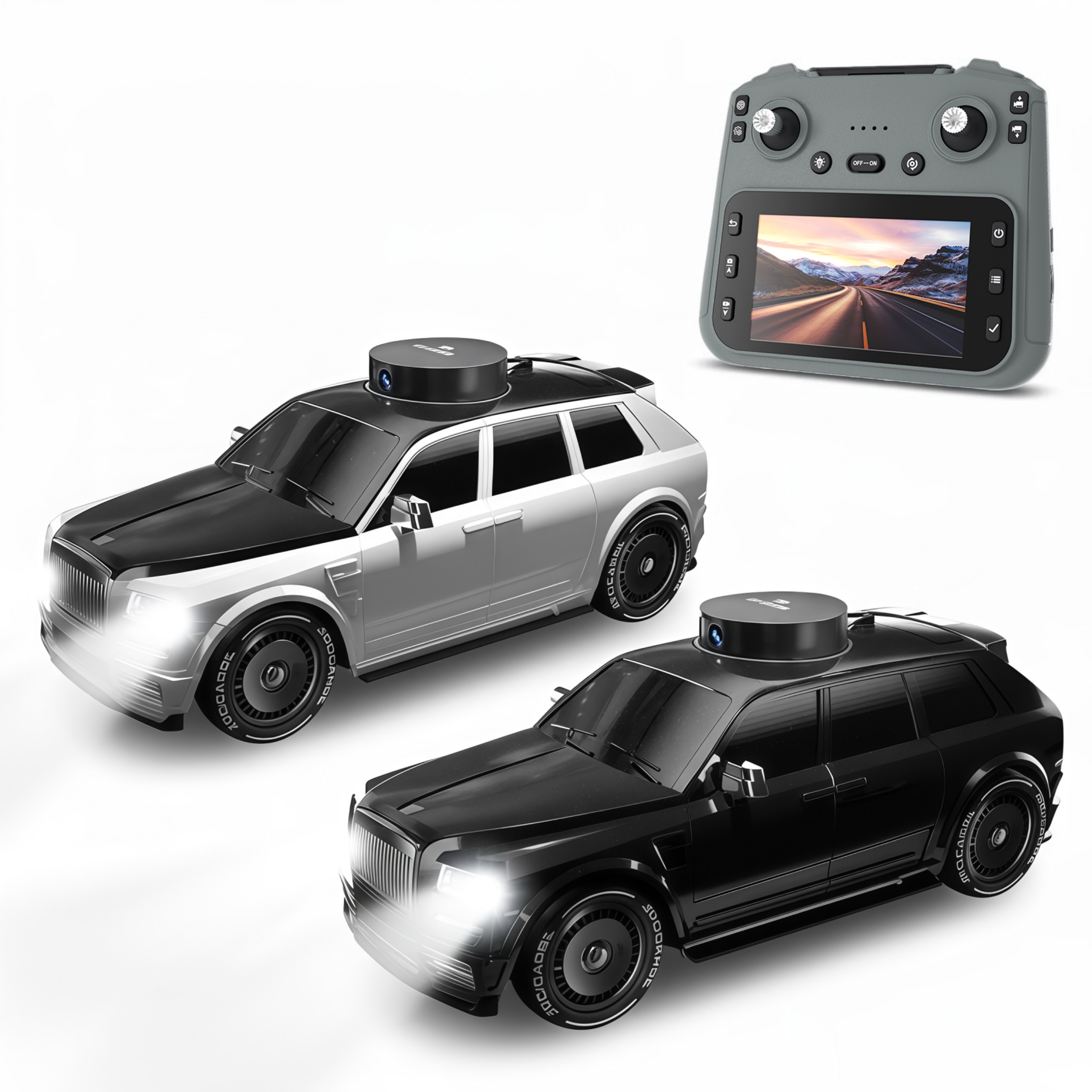 Hotfree 1/24 RC ドリフトカー、HD カメラ付き、4WD 高速 FPV リモートコントロールカー、デュアルジョイスティックスクリーンリモート付き、回転可能