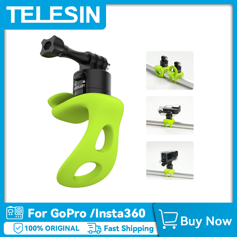 TELESIN アクションカメラマウントシリコン調整可能なミニ柔軟なブラケット Gopro12/11/10/9 Insta360 DJI アクションカメラアクセサリー