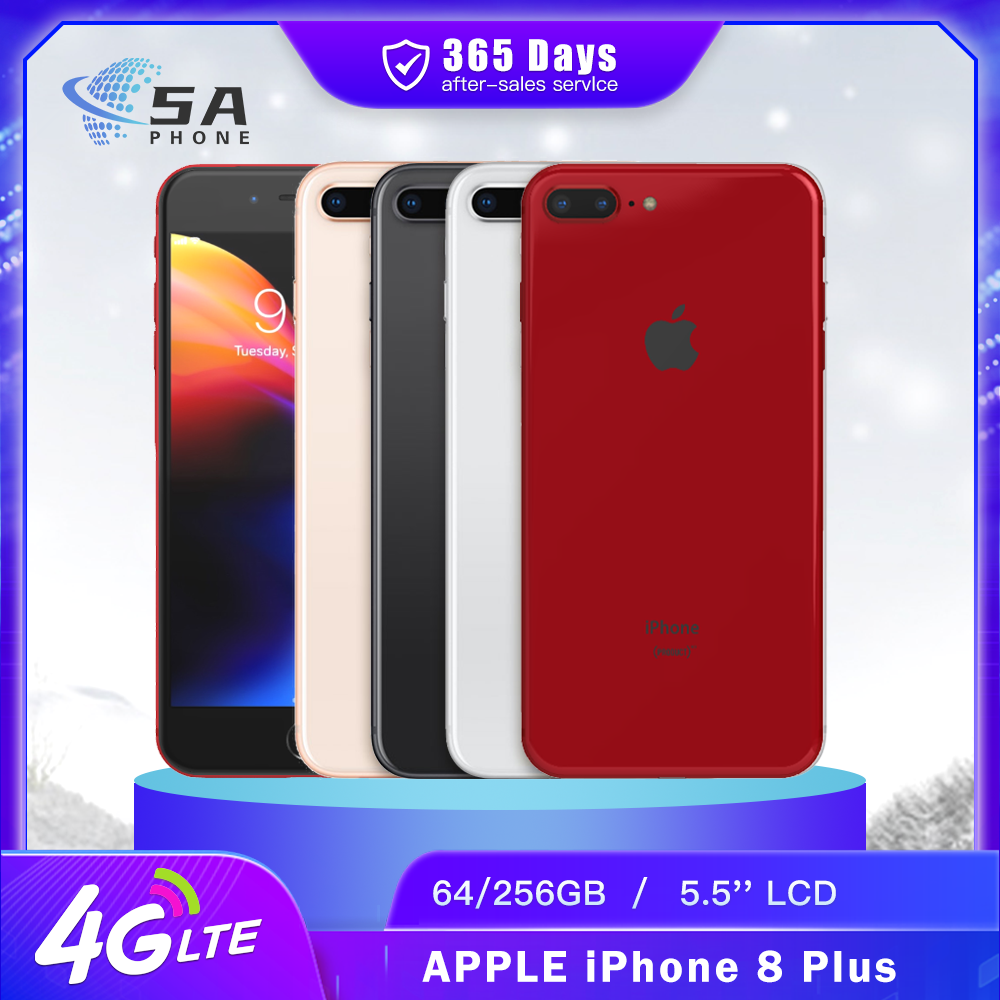オリジナル Apple iPhone 8 プラス 4G 携帯電話 64 ギガバイト/256 ギガバイト網膜 IPS 液晶 5.5 インチ 3D タッチ トゥルー トーン 12MP 7MP ヘキサコア スマートフォン