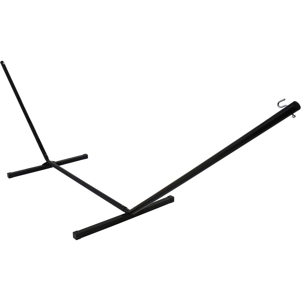 ダブルハンモックスタンドまたは屋外 - 耐荷重350ポンド 屋内/屋外ハンモック - ブラックパウダーコーティング仕上げ - 12オンス