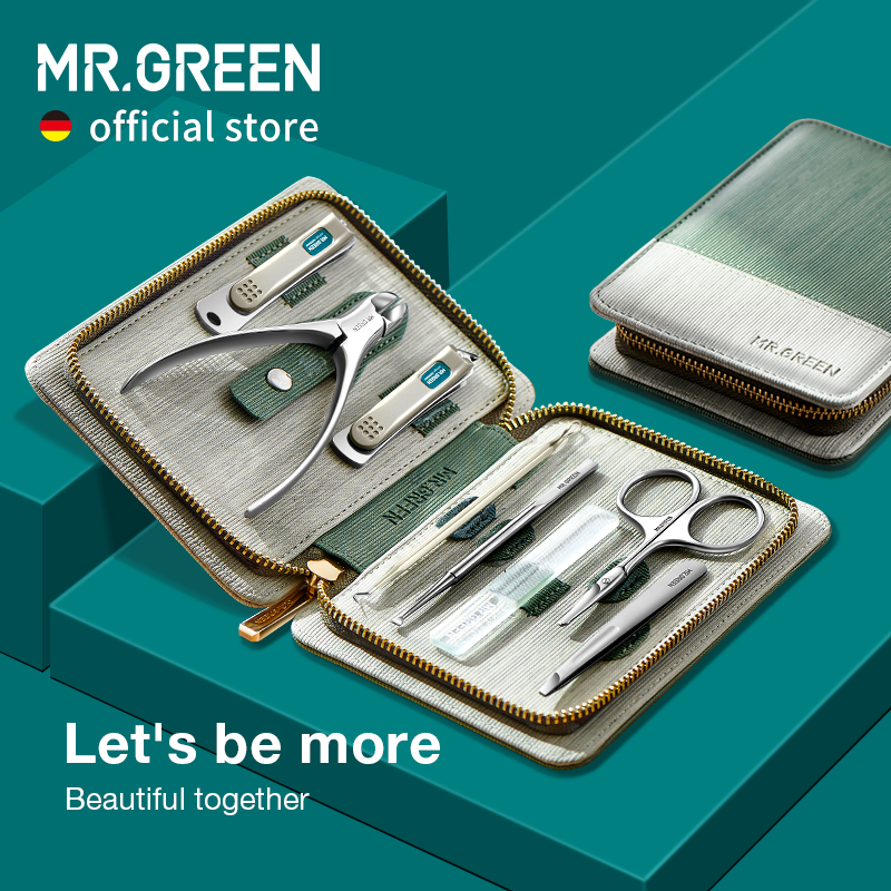 MR.GREEN マニキュアセット ペディキュアセット 爪切り ステンレス鋼 プロの爪切りツール トラベルケースキット付き