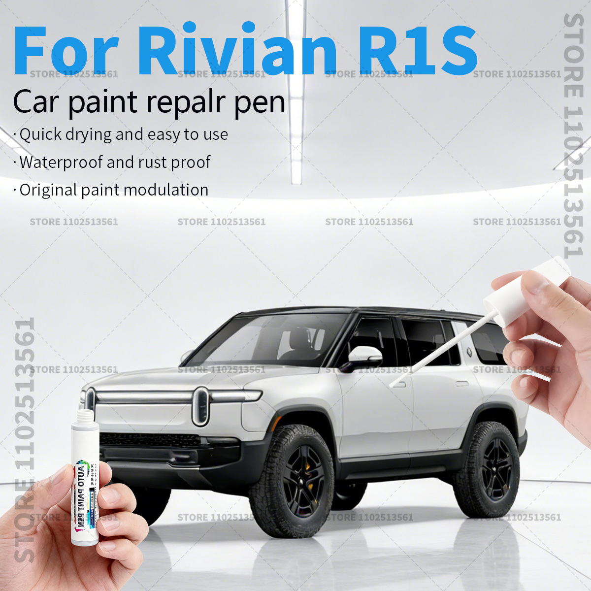 Rivian R1S ペイントスクラッチリムーバー車のペイントケアアクセサリーグリーングレイシャーホワイト LA シルバーミッドナイトブラックリビアンブルーレッド