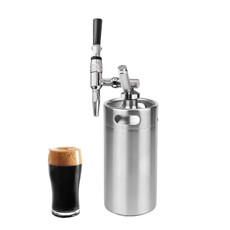 ニトロコールドブリューコーヒーバレル、スタウトビールコーヒー蛇口ディスペンサー、自家製窒素ビール樽タップミニグラウラーキット、2L / 3.6L
