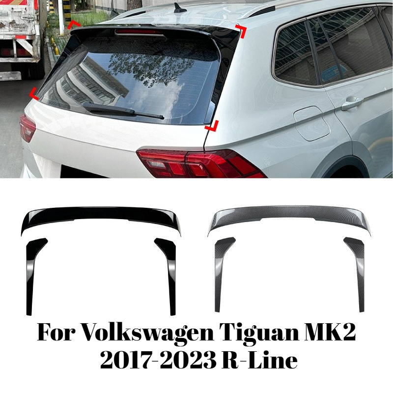 スポイラーキットフォルクスワーゲンティグアン MK2 2017-2023 R ラインスタイルリアルーフサイドスポイラーカーアクセサリースタイリングチューニングパーツ