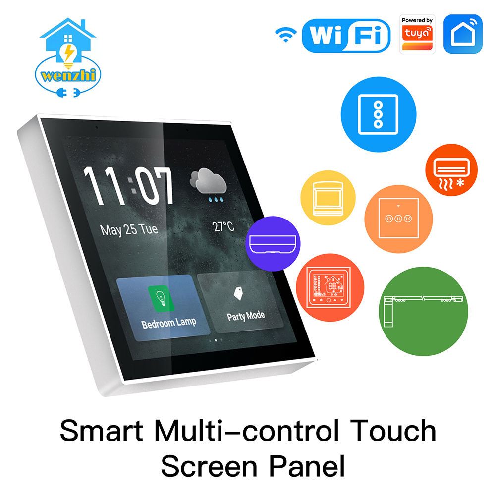 Tuya/スマート ライフ ホーム多機能タッチ スクリーン コントロール パネル 4 インチ中央インテリジェント シーン デバイス ZigBee ハブ付き