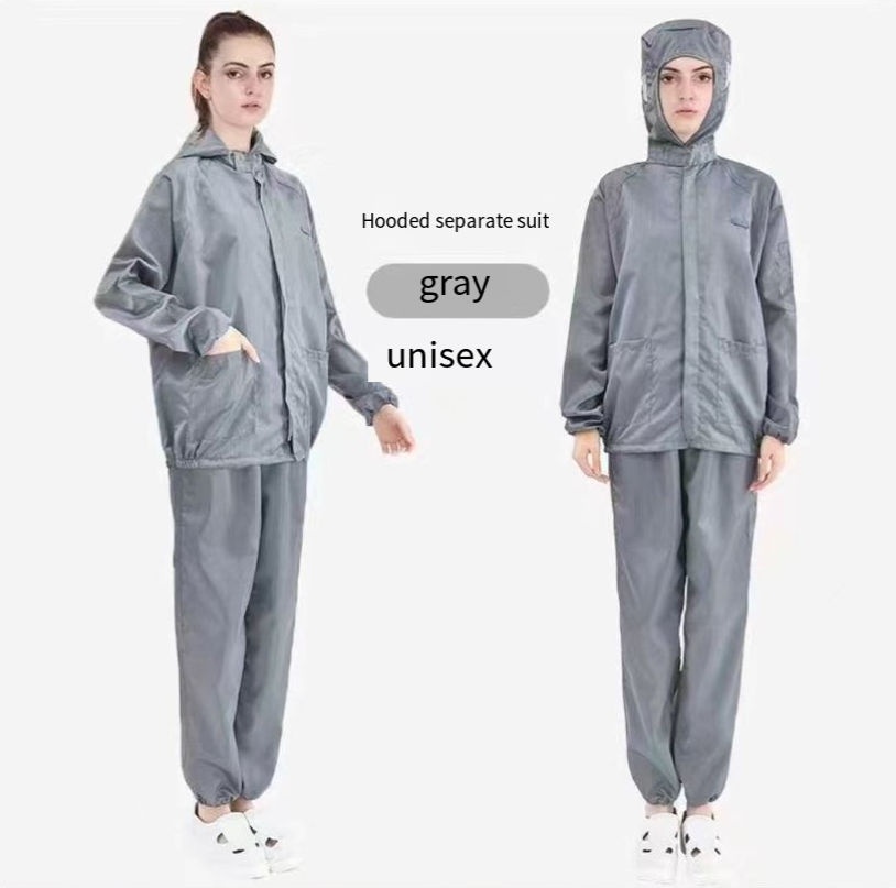分割型作業服ユニセックス再利用可能な帯電防止安全服ポケット付き防塵クリーンペイント材料分離分割