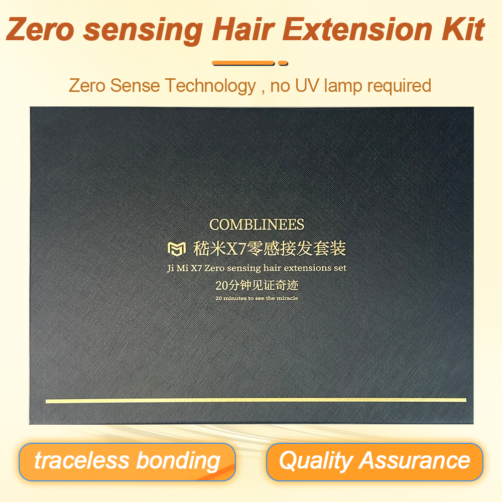 Comblinees サロンヘアエクステンションキット氷のり高速接着機紫外線不要長期的なシームレス人毛ツールセット