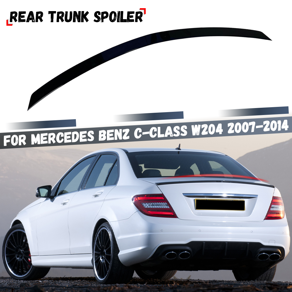 メルセデスベンツ C クラス W204 2007-2014 C180 C250 C300 C63 AMG リアルーフブーツトランクスポイラーテールウイングリップボディキット