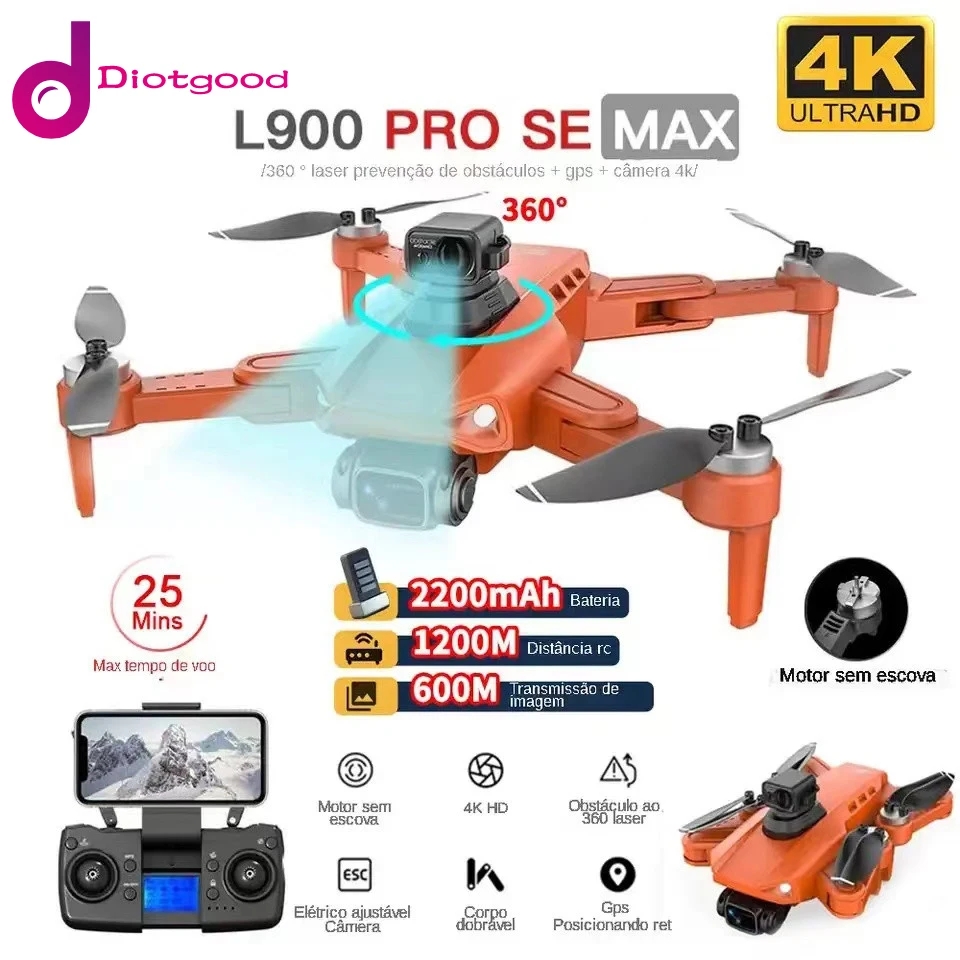 L900 PRO/SE/MAX GPS 4K HD プロフェッショナル ESC カメラ付き障害物回避ブラシレス折りたたみ式クアッドコプター FPV ドローン 1.2KM