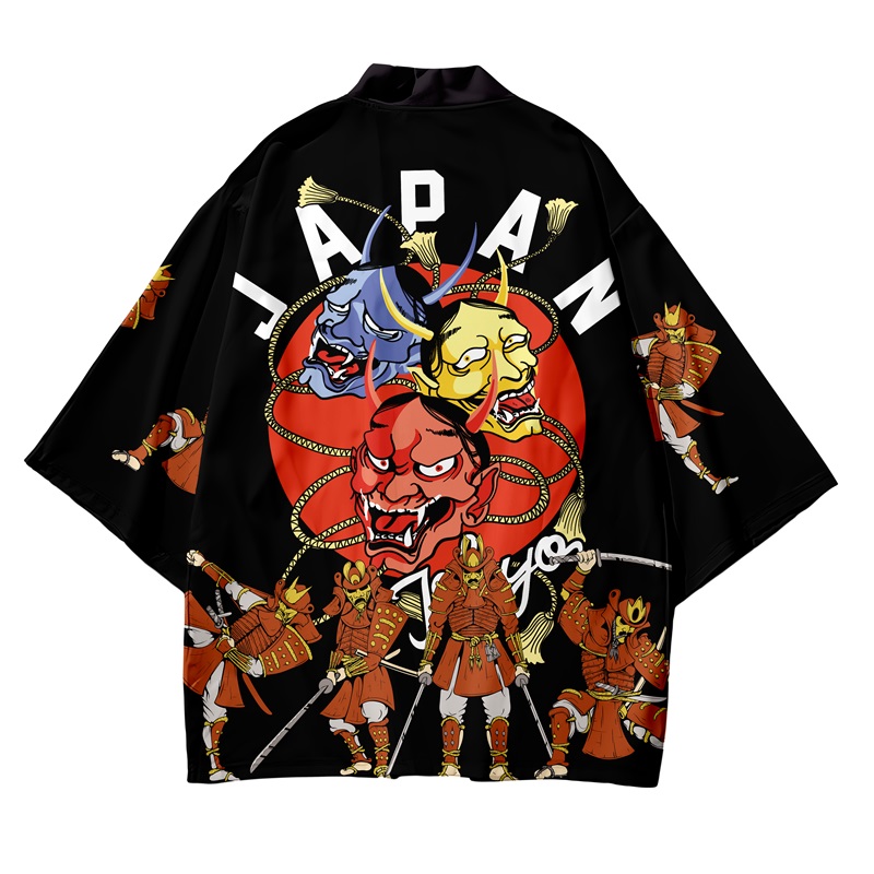 Kimono Man Japanese Kimono Cardigan Yukata Male Kimono Jacket Men Japan Harajuku Streetwear Samurai Clothes Yukata Haori Obi