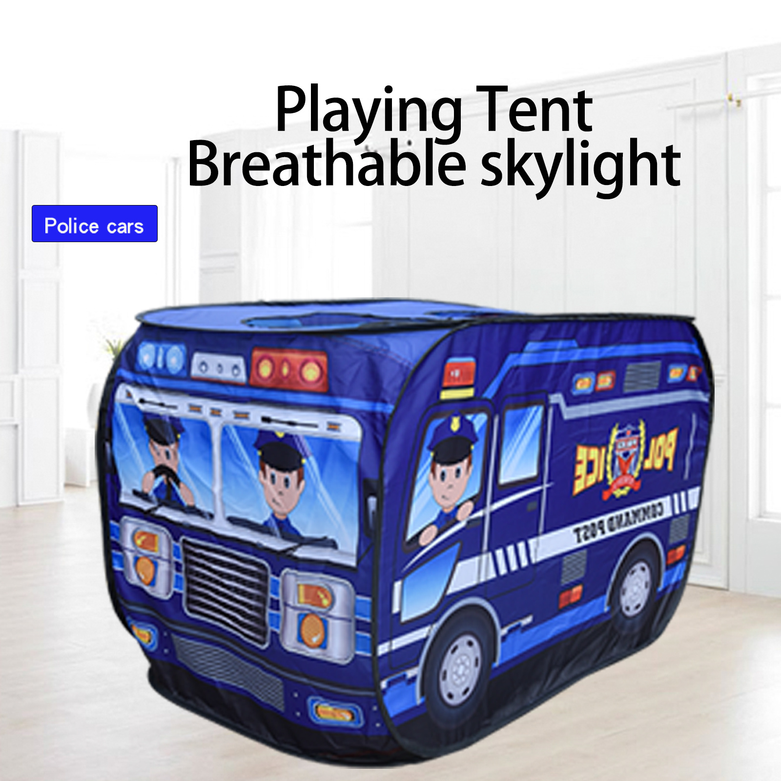 子供用屋内カーテントおもちゃ、プリンセスボーイベビーゲームハウス、折りたたみゲームハウス、パトカースタイリング