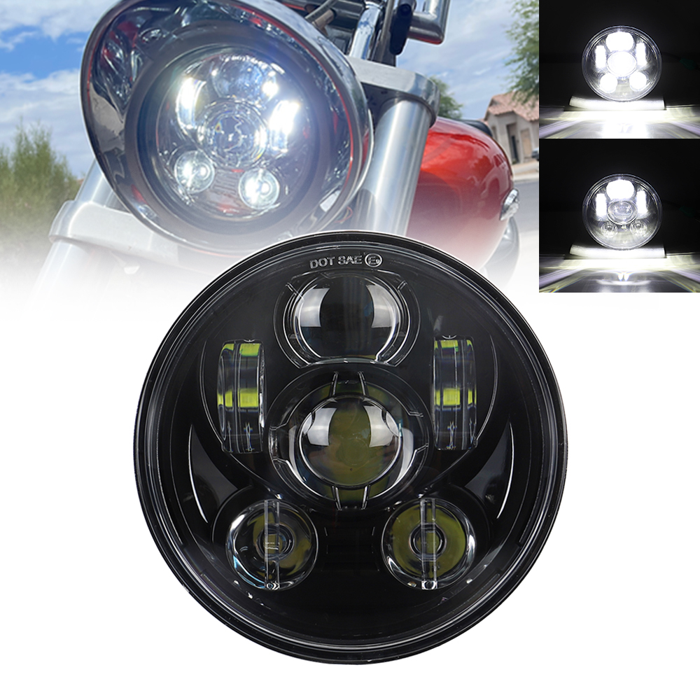 新品 5.75 インチ LED ヘッドライト ホンダ VT1300 2010-2022 フューリー セイバー インターステート ステートライン用