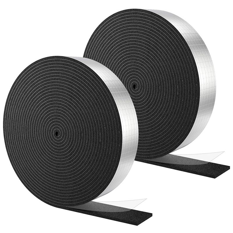 AEE2-パイプラップ断熱材、冬の屋外温水パイプ凍結用アルミ箔直面パイプラップ断熱テープ