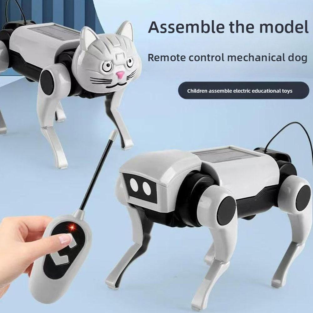 Rc ロボット子供用リモコン機械式犬のおもちゃ科学教育 DIY 組み立てモデル DIY 組み立て犬 Rc ロボット男の子用