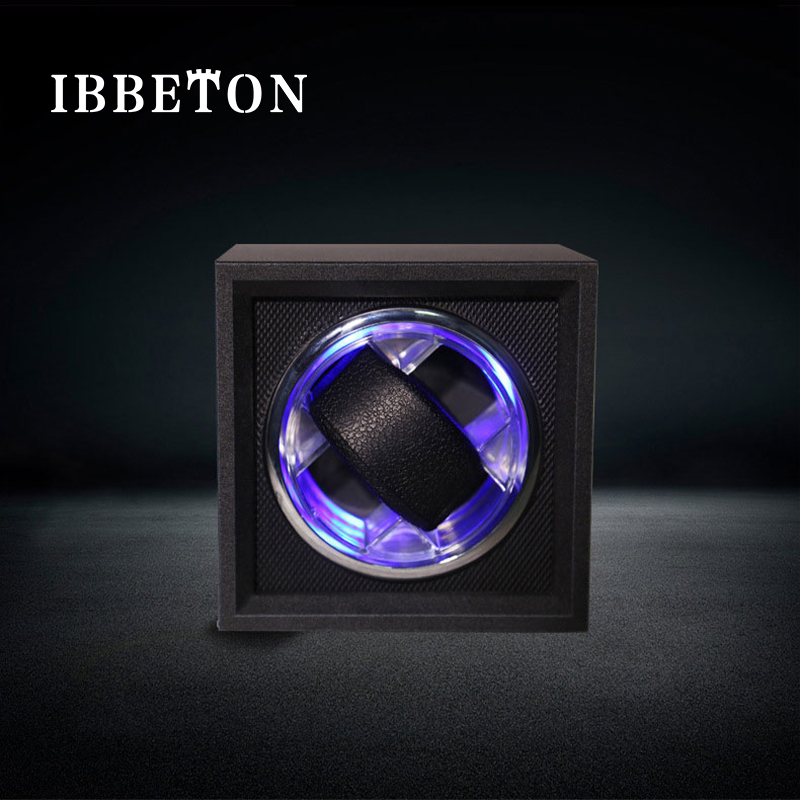IBBETON 新マットブラック 1 スロットウォッチワインダー木製シェーカー時計ボックス自動ワインダー収納ケースマブチモトロ