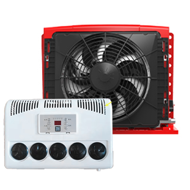 新しいユニバーサル RV バックパック 24 V/12 V DC 電気エアコンスクロールコンプレッサー 7500-8500 BTU 冷却トラック車キャンピングカー