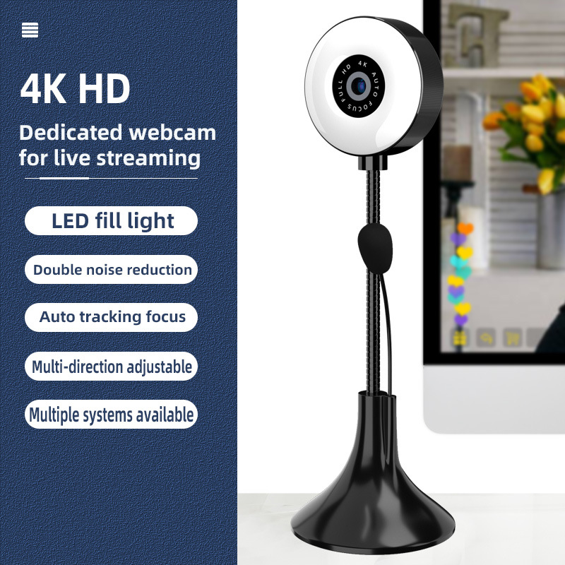 4 k カメラ PC 4MP USB 軽量コンピュータカメラマイク付きウェブカメラズーム Skype YouTube ラップトップアクセサリー電話会議用