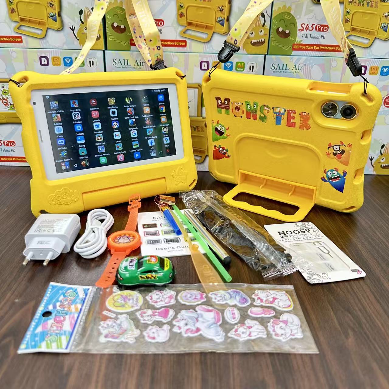 卸売新しい 7 インチアンドロイド 15 キッズタブレット Pc セイルエア S45 プロ 8 256 ギガバイト SIM WiFi 子供の学習タブレット Gifits のため