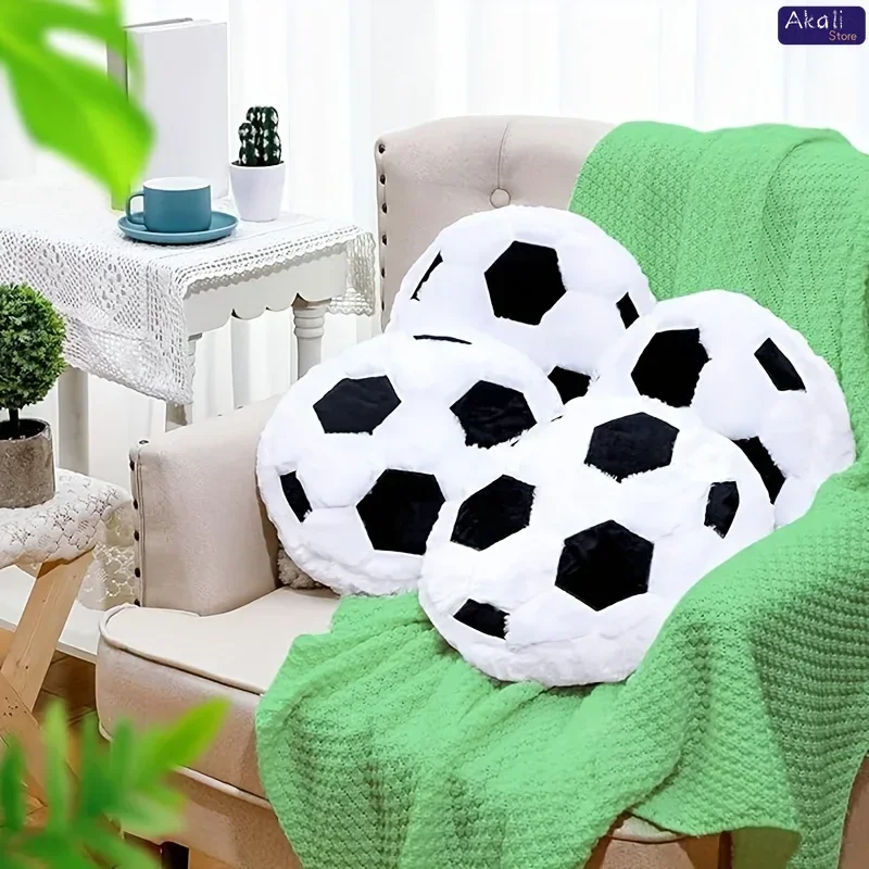 スポーツテーマのぬいぐるみ枕サッカーバスケットボールデザインソフト生地クッションシミュレーションサッカー人形子供の誕生日プレゼント