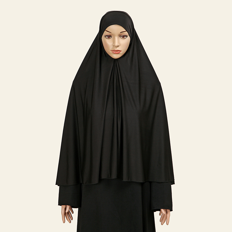 新しい女性イスラム教徒キマールアバヤロングヒジャーブブルカヘッドスカーフイスラム祈り衣服オーバーヘッドターバンヒジャーブショールラップラマダン
