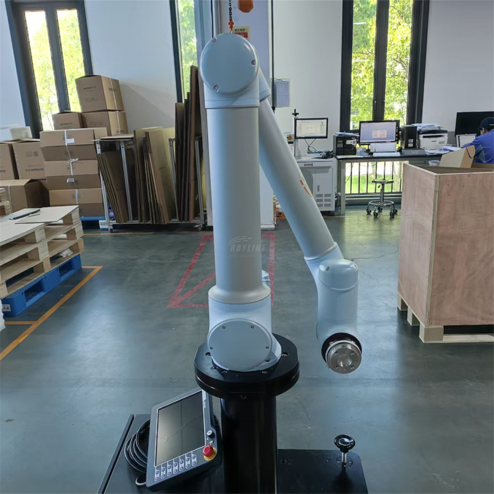 簡単なドラッグプログラム 6 軸協調ロボットアーム 5-12kg ペイロードピックアンドプレイスマシンコボット溶接用ロボットアーム