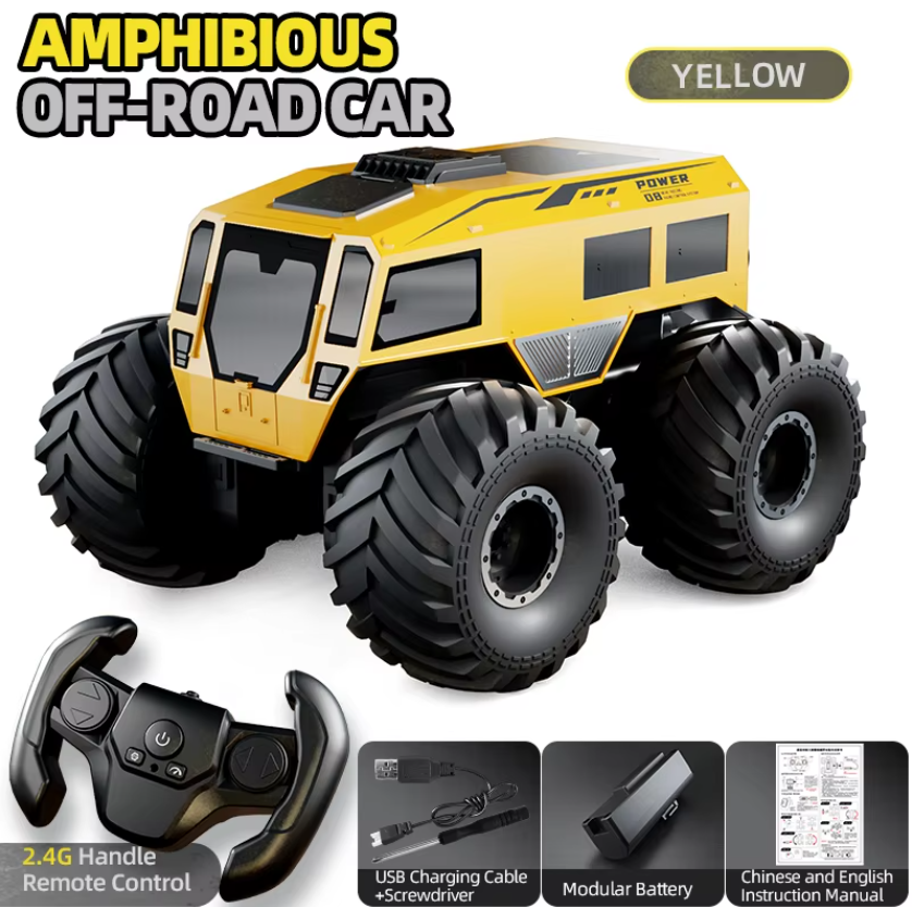 2.4 グラム RC カー全地形水陸両用オフロード車 4WD 防水少年おもちゃドリフトレーシングカークリスマスギフト