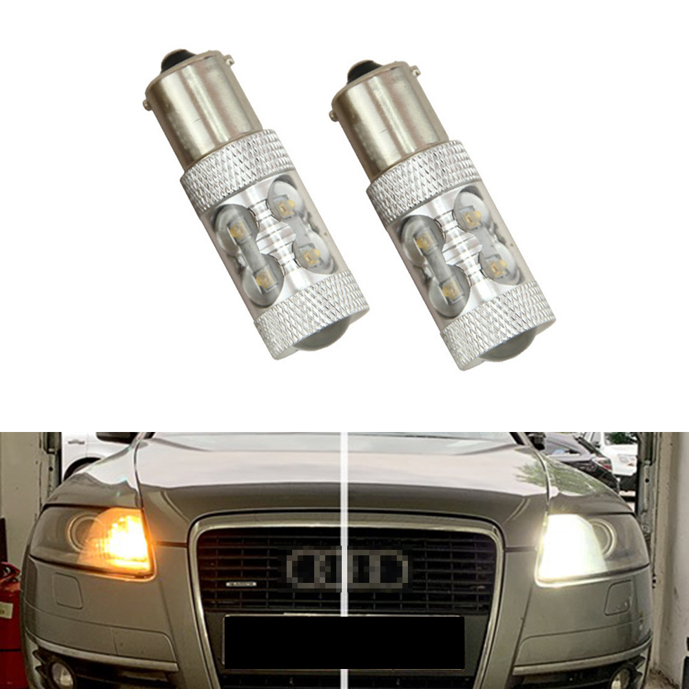 2 個 LED P21W BA15S 1156 DRL アウディ A6 C6 PreFL (2005 2006 2007 2008) A8 S8 2006-2010 デイタイムランニングライト canbus
