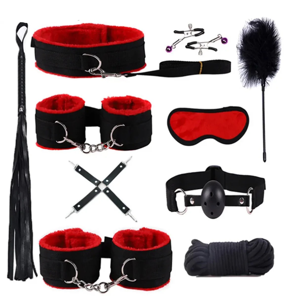 ナイロンボンデージBDSMキット手錠口ギャグ浮気ティーザーアイブラインダー大人のおもちゃセットSMスレーブカップルセックスゲームツール日本縛り