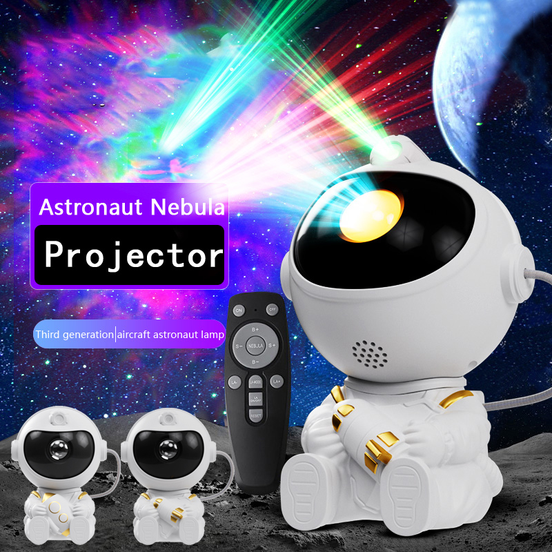 宇宙飛行士 LED スタープロジェクターナイトライト銀河プロジェクター家庭用寝室ルーム装飾子供キッズギフト星空ランプ