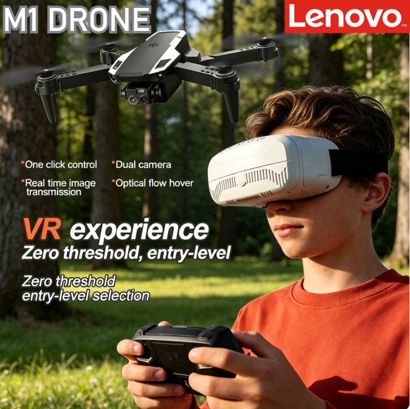 レノボ M1 折りたたみ式ドローン HD カメラオプティカルフローポジショニング VR メガネポータブル RC クアッドコプター屋外空中ドローン