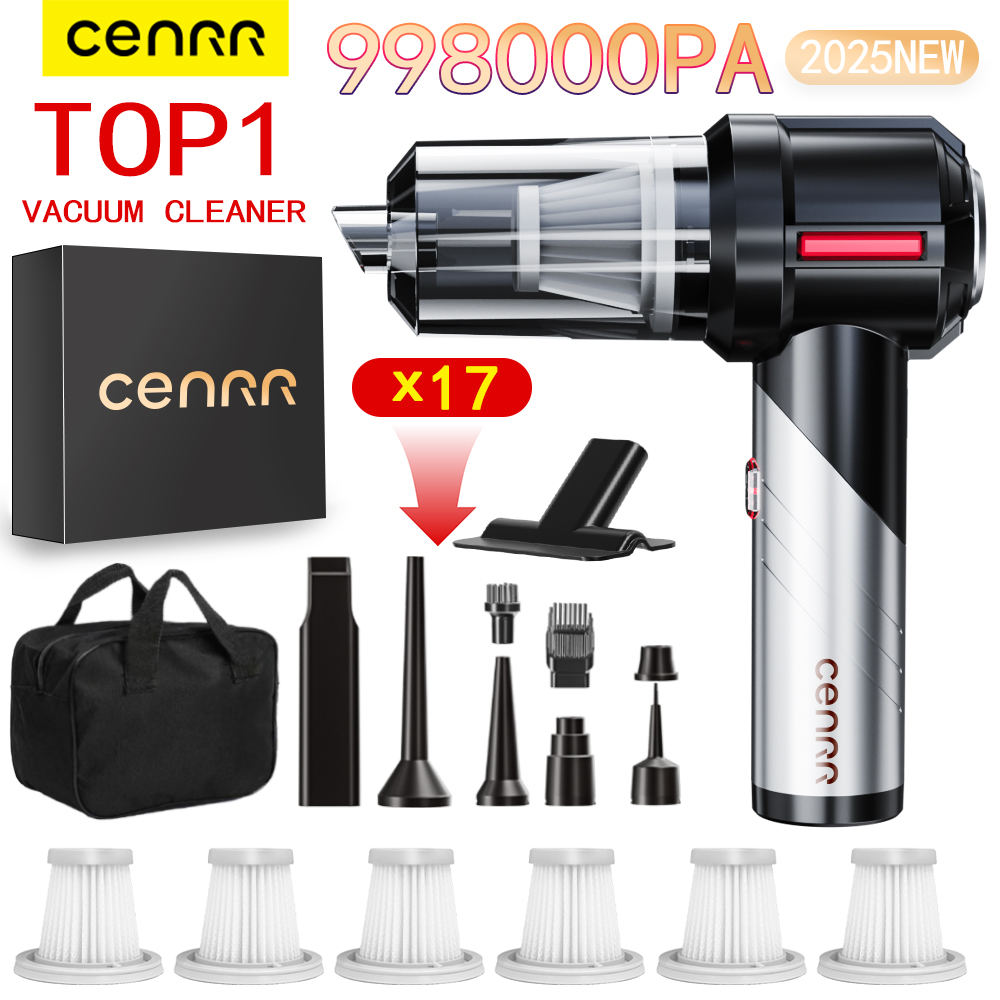 CENRR ポータブル車掃除機ミニ 998000PA 強力なコードレス掃除機家庭用電化製品ハンドヘルド送風機車クリーナー
