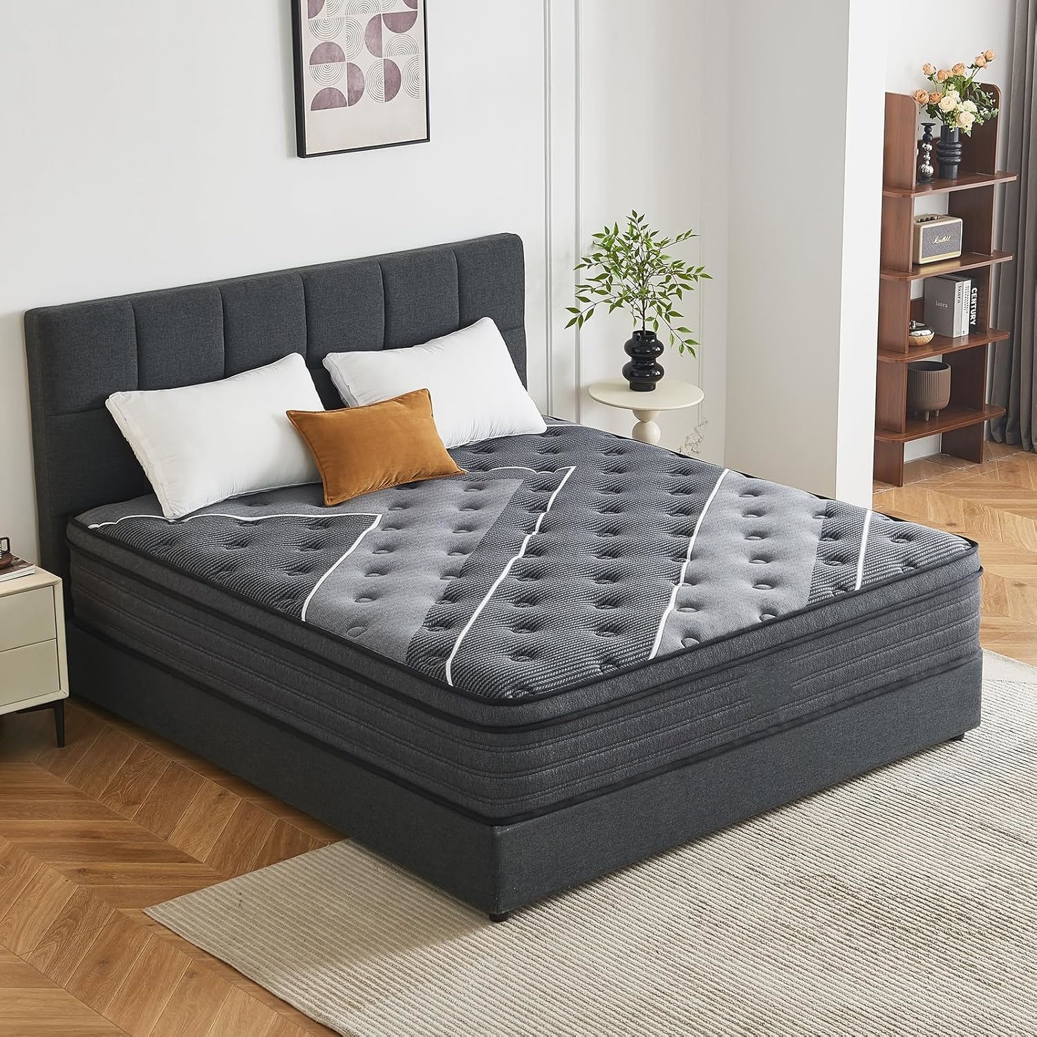 工場卸売業者ホテルマットレスメーカー睡眠よくフルサイズマットレスキングダブルモダンスプリングゲル低反発マットレス