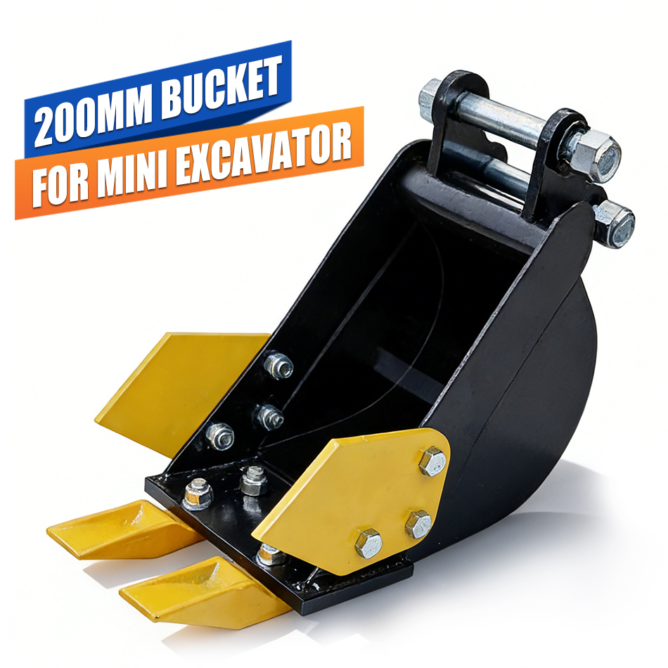 ショベルアクセサリー ミニショベルアタッチメント 200mm バケット 小型ショベルアタッチメント 200mm バケット