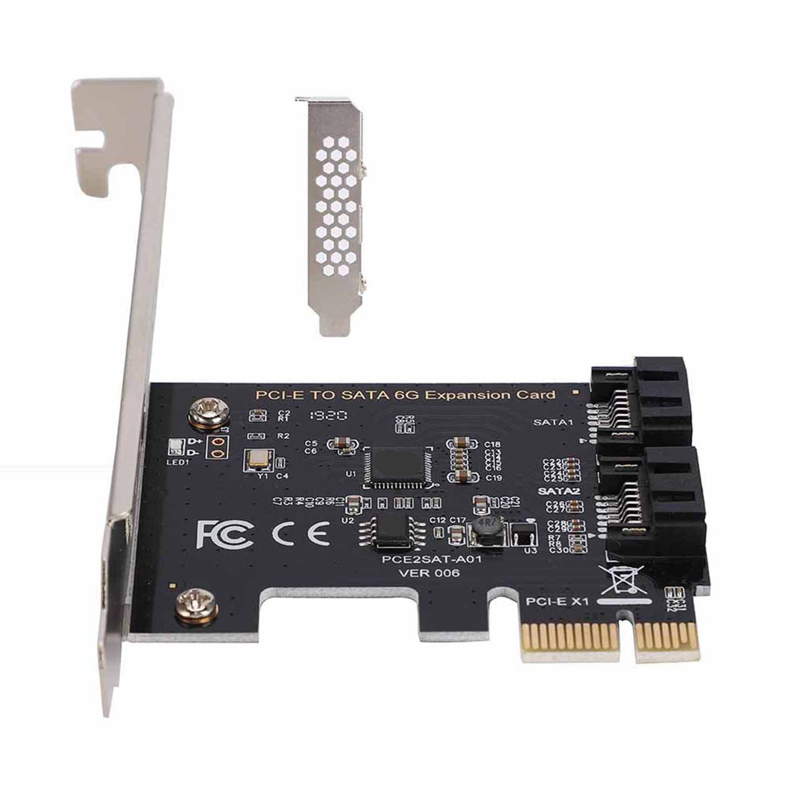 PCI-Eカード PCI Express - SATA 3.0 2ポート SATA III 6Gbps拡張アダプタボード PCI-Expressカード