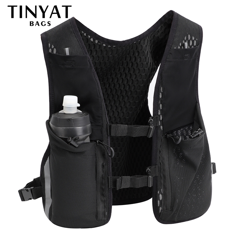 TINYAT 反射多機能ベストバッグ男性用女性スポーツチェストバッグヒップホップストリート布バッグハイキングサイクリングアクセサリー