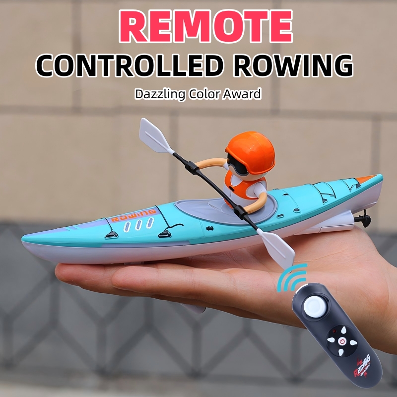 RC ボートミニリモコンパドリングカヤックレーシング船充電式バッテリーライトスピードボート屋内水上バイクのおもちゃ子供のため