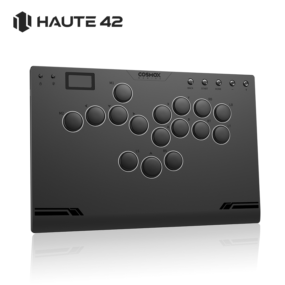 Haute42 M-Ultra Gen 2 アルミ合金アーケードレバーレスヒットボックスコントローラー格闘ゲームヒットボックスファイトスティック PC/PS4/PS5/スイッチ用