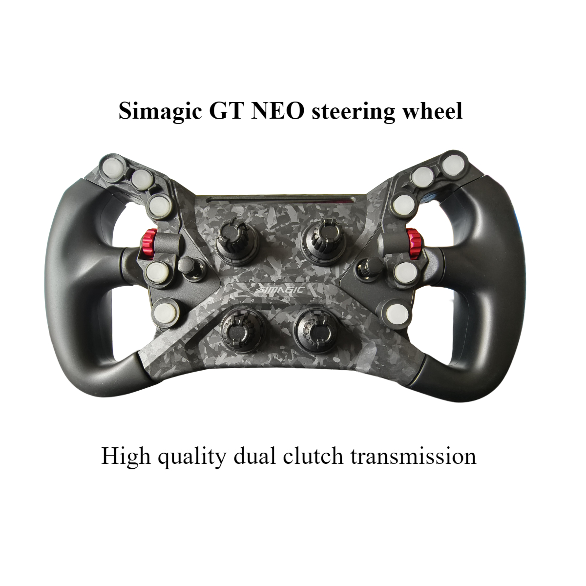 Simagic GT NEO 直径 300mm ステアリングホイール レーシングホイール レーシングシミュレーター デュアルクラッチ付き Sim レーシングゲーム用