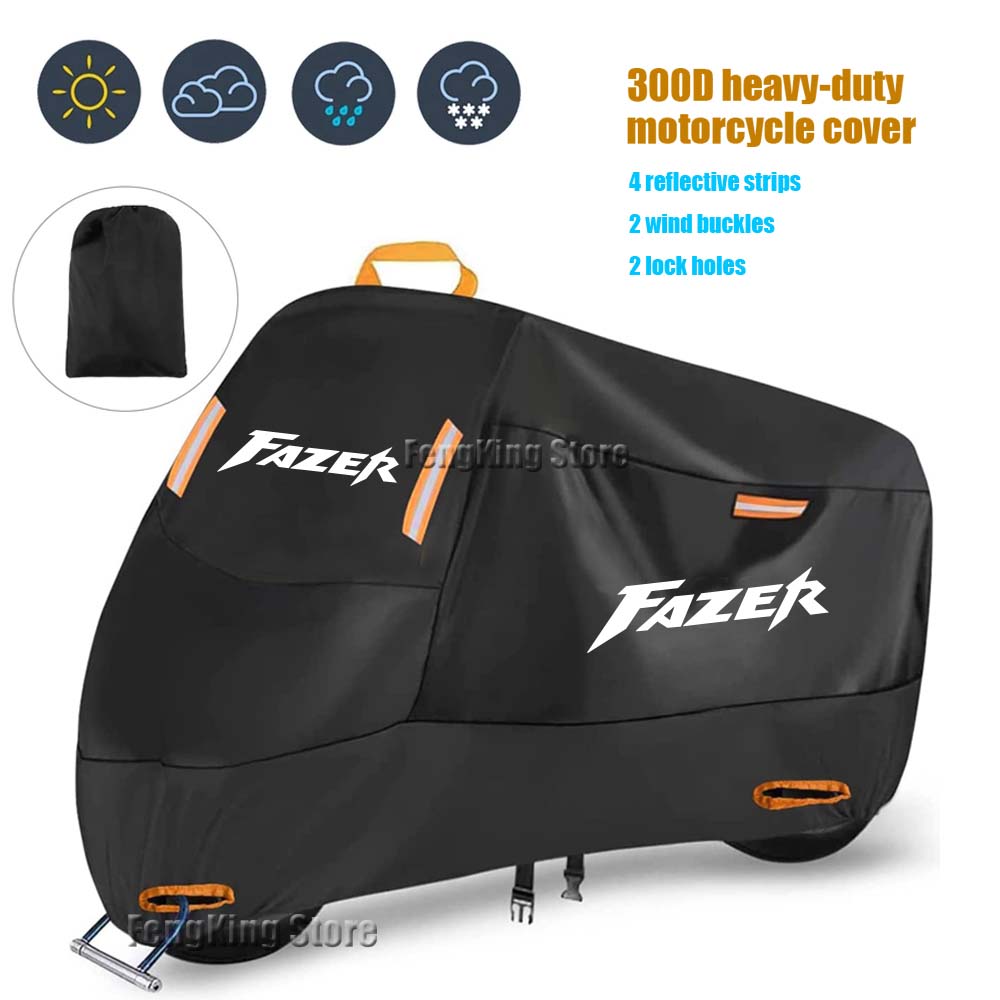 オートバイカバー防水屋外スクーター UV プロテクターレインカバーヤマハ FZ1 FAZER FZ6 FZ6R FZ8 FAZER FZ750 FZR1000