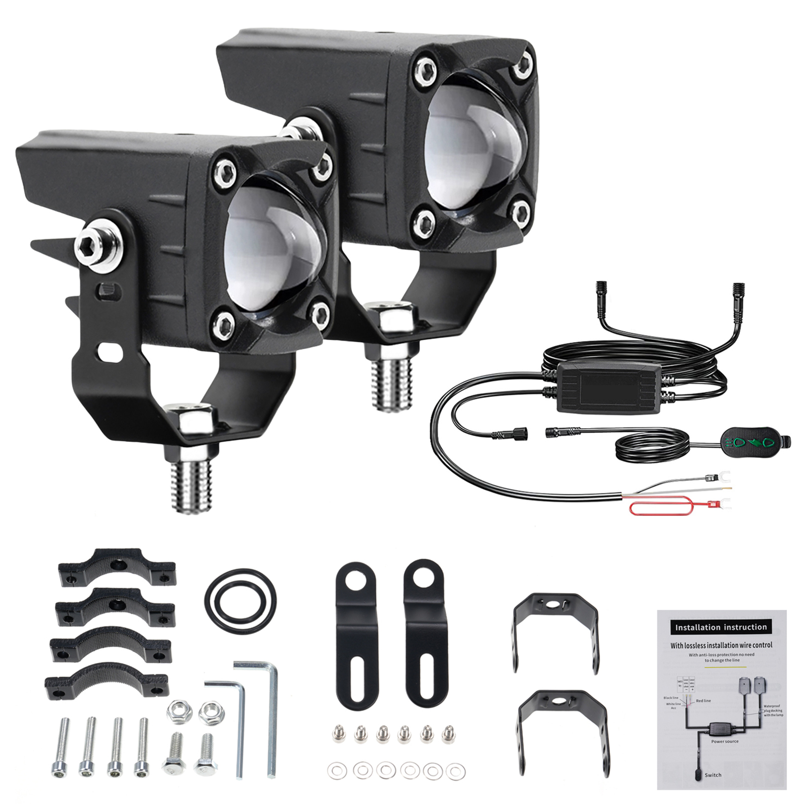 オートバイ LED ドライビングフォグランプ 120W 18000LM 6 照明モード LED 補助ライト トラクター トラック ATV UTV SUV に対応