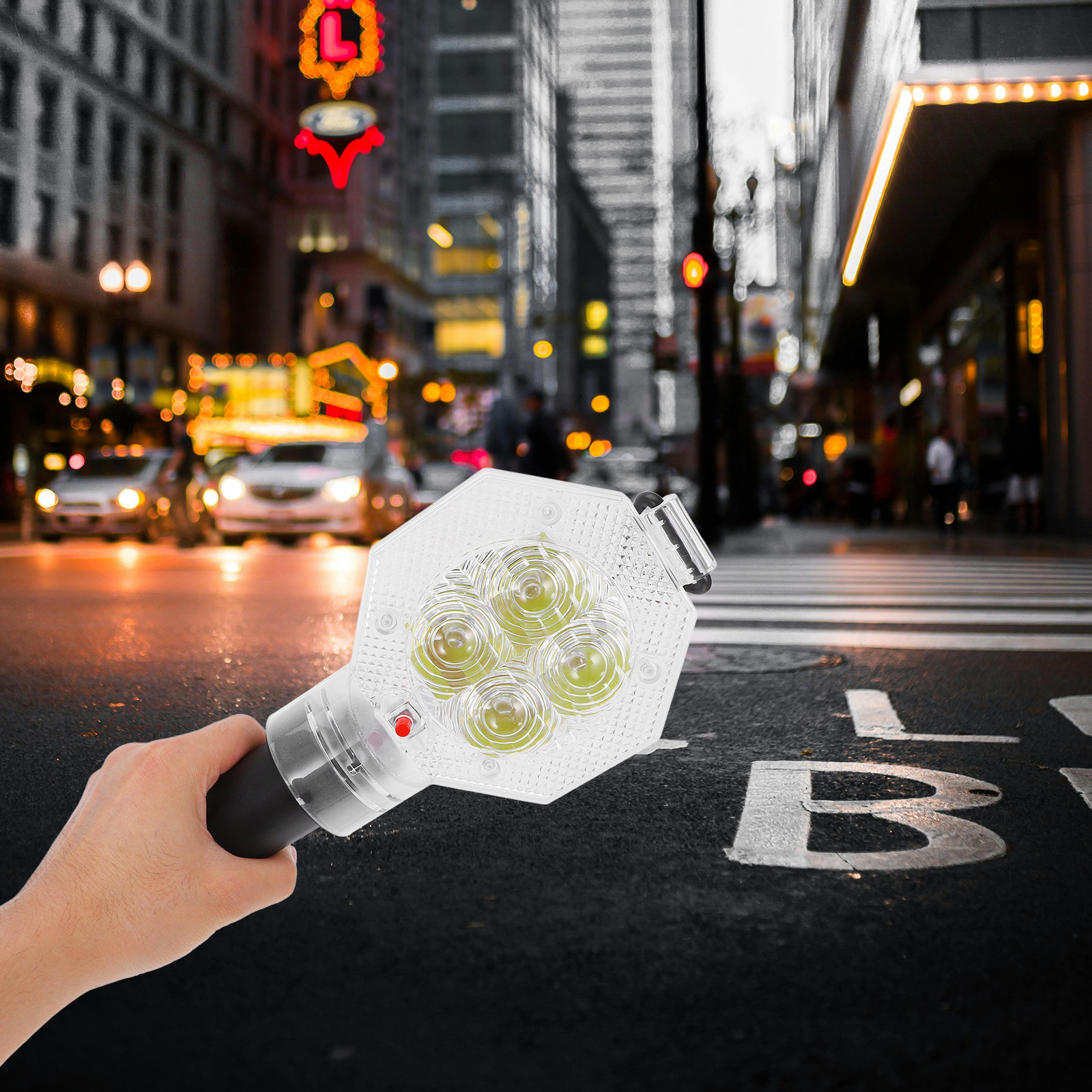 LED 警告灯コンパクトポータブル防水交通フラッシャー建設現場交通安全緊急駐車屋外