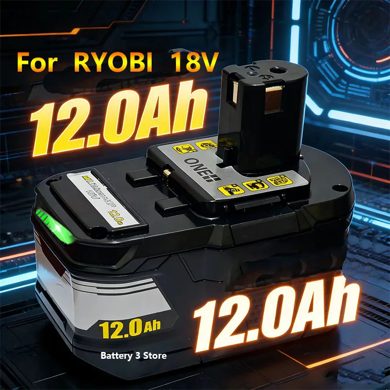新しい RYOBI 18V 12.0Ah-15C l-ion 高性能バッテリーすべてのシリーズ電動工具に適した P108 RB18L50