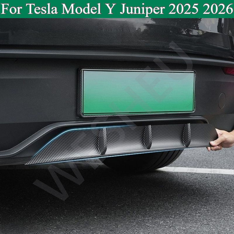 新しいテスラモデル Y ジュニパーリフレッシュ 2025 2026 車のリアディフューザーバンパーリップ風ブレード ABS 外装装飾 Mod アクセサリー