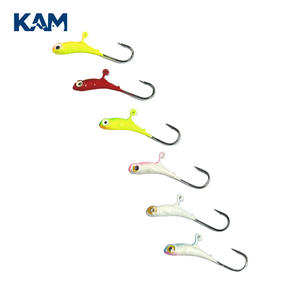 KAM 釣り用品 氷上釣り用オモリ付きフック シーバス・サワラ用ルアー 釣り道具 500個/袋