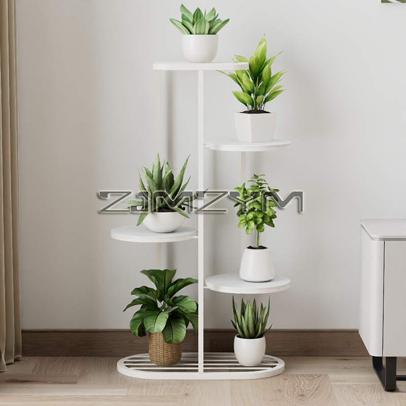 鉄フラワースタンド屋内と屋外の花植物棚家庭用リビングルーム 3/4/5 層収納フラワーラック