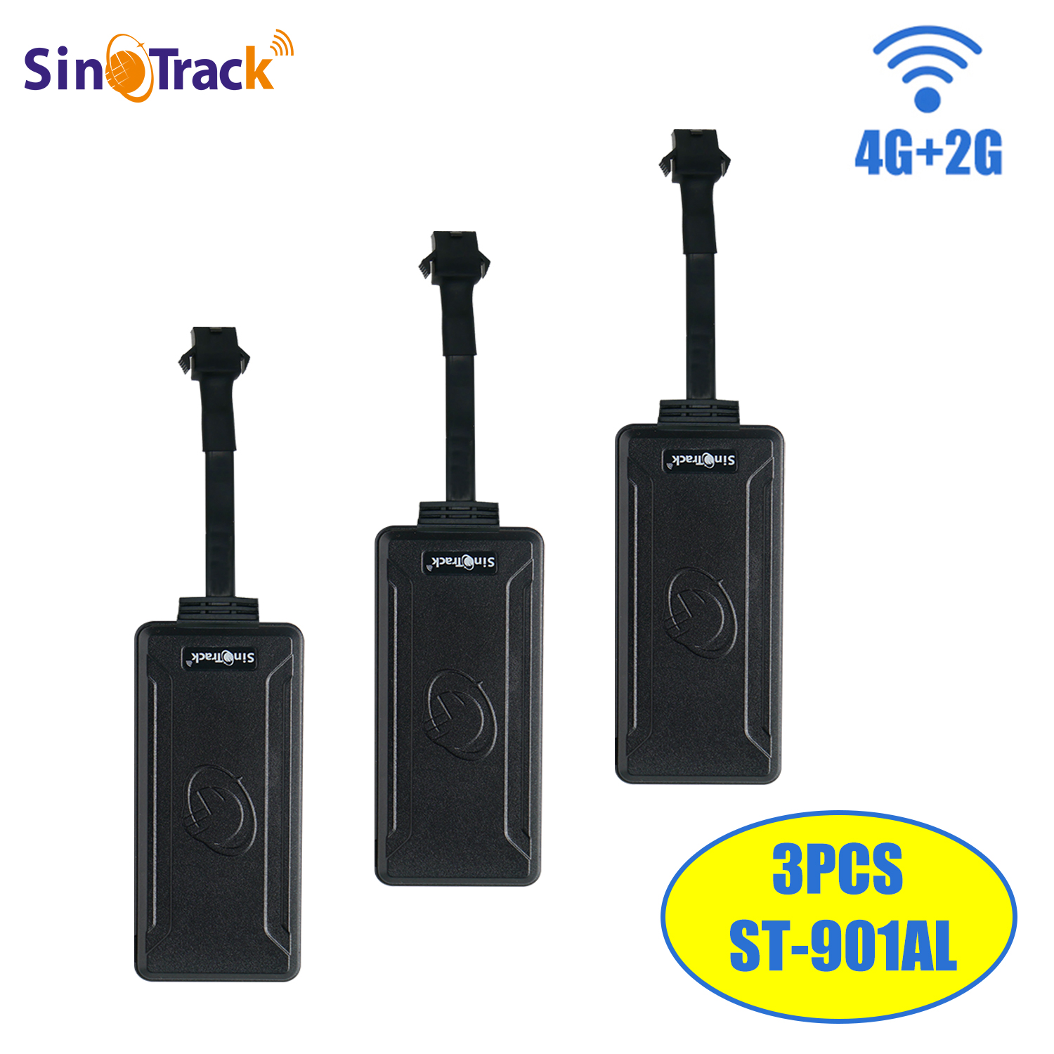 3 ユニット SinoTrack 4 グラム 2 グラム車の GPS トラッカー ST-901AL オートバイ車両リアルタイム追跡デバイスとカットオフオイル電源無料アプリ