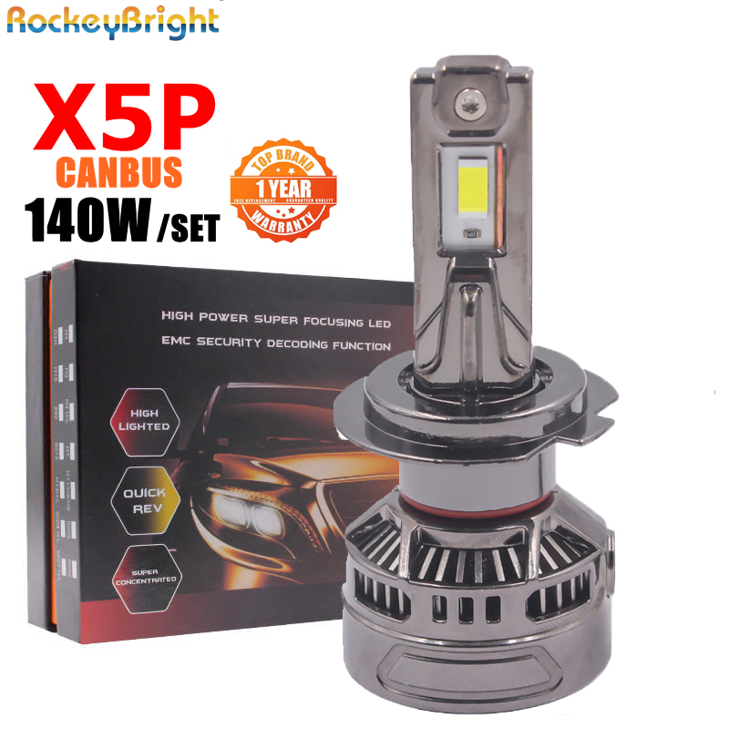 140 ワット X5P H7 車 LED ヘッドライト電球フォグライト Canbus 6000k HB3 9005 H11 自動 LED ヘッドランプ H11 フォグランプ
