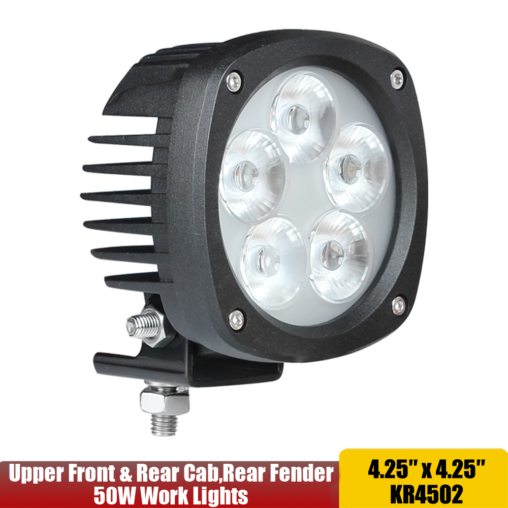 4 インチ 50 ワット LED ワークライト トラクター LED フラッドランプ ビーム ドライビング ライト 4x4 オフロード車両トラック ボート用 x1pc
